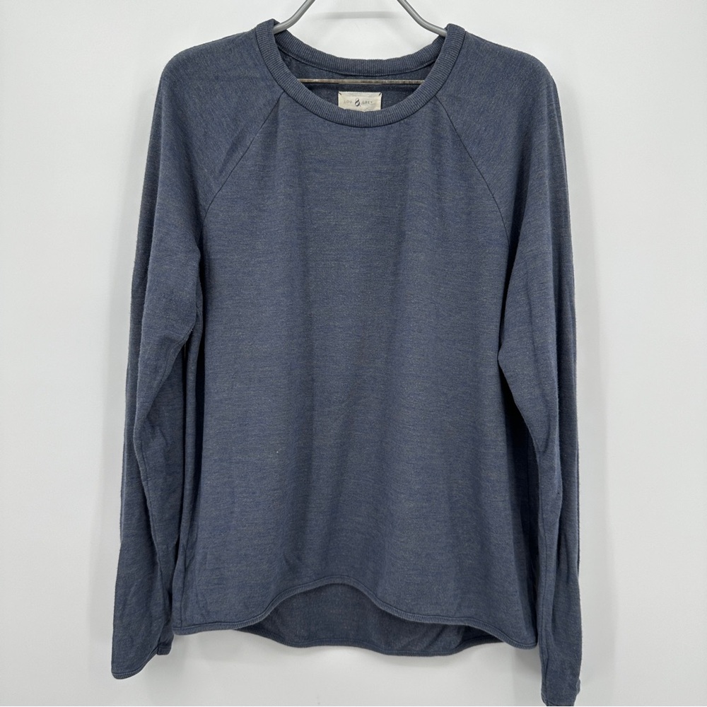 Lou & Grey Heathered Blue French Terry Top size S Small